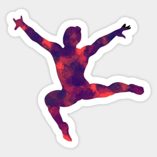 Blue/Red Gymnast/Dancer Sticker